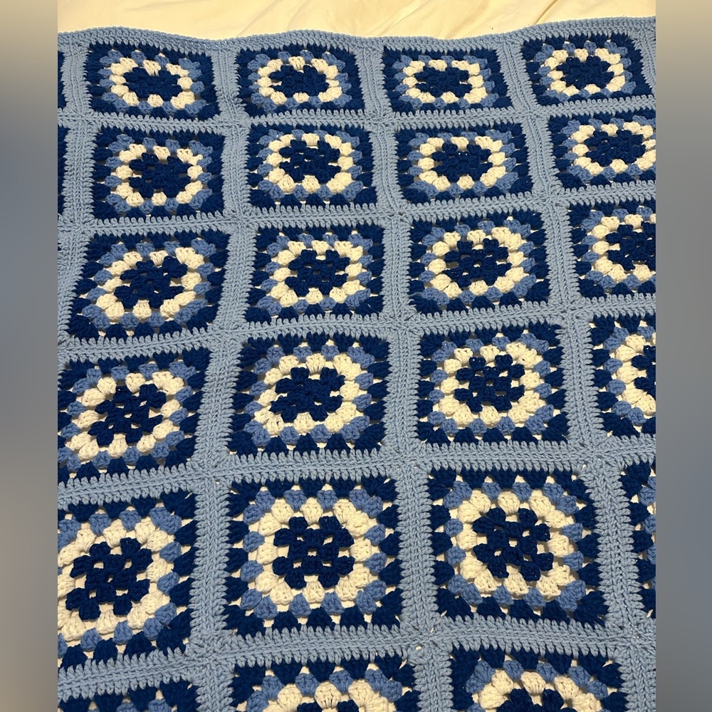 Vintage granny square blanket